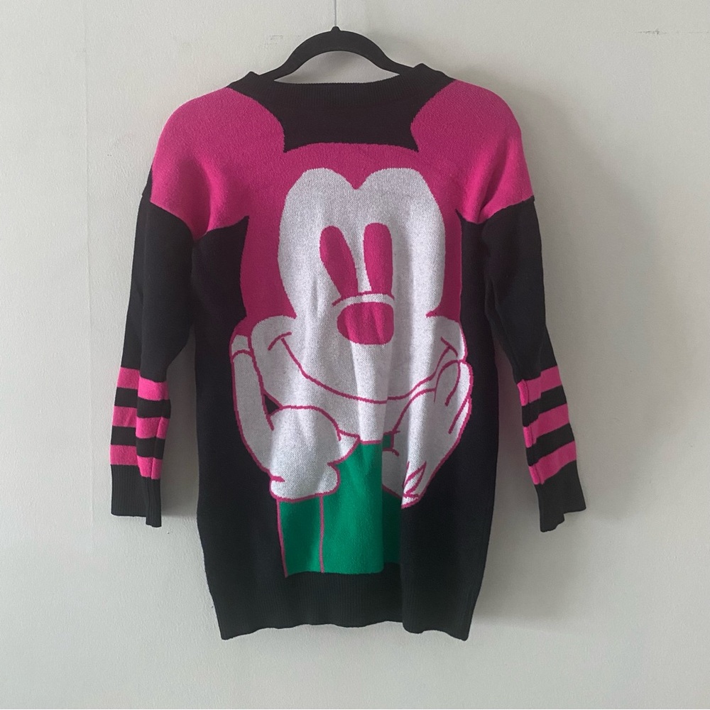 Pink and Black Mickey Mouse Sweater